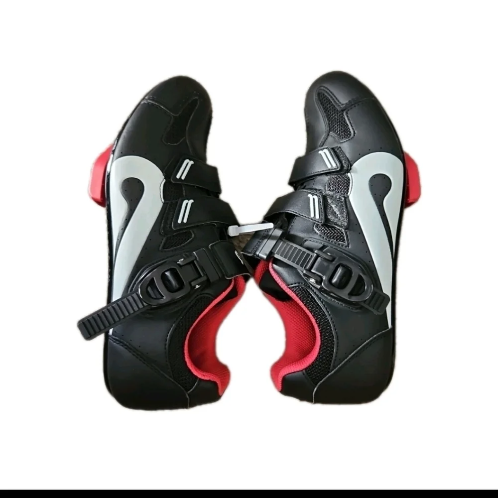 Peloton Unisex Black And Red Indoor Outdoor Cycling Clip In Shoe 40